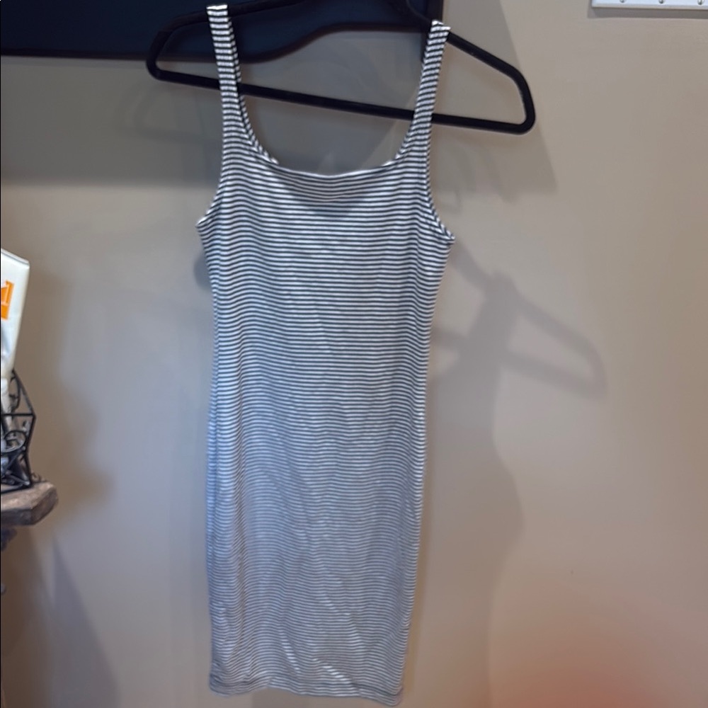 Zara Navy and White Striped Top